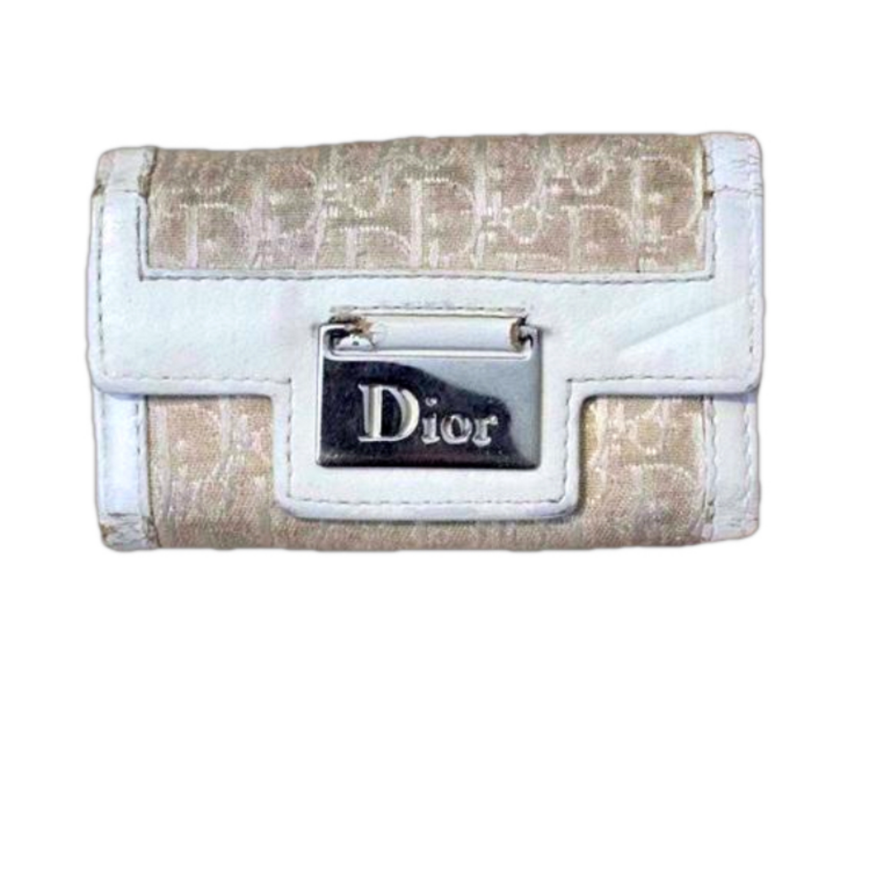 Christian Dior Key Holder Vintage white/cream